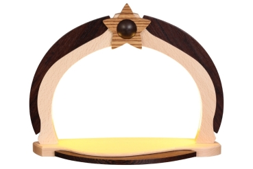 LED-Designbogen klein Natur/Wenge